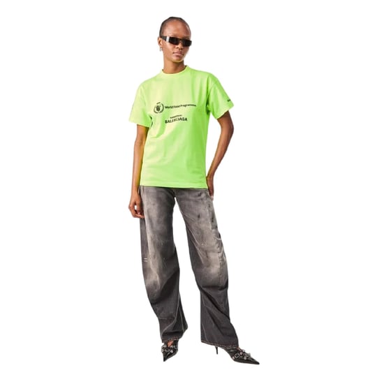 Balenciaga - "World Food Programme" T-Shirt für Damen (Gelb/Schwarz) - Image 4