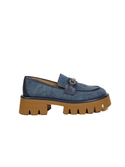 Michael Kors Mokassins Dunkel Vintage Blau Waschung - Image 1