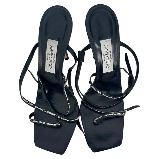Jimmy Choo x Off-White Jane 100 Stiletto aus schwarzem Leder - Image 4