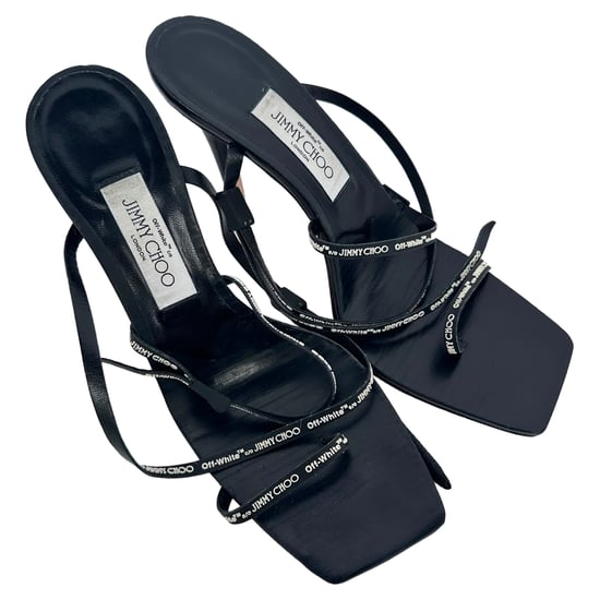Jimmy Choo x Off-White Jane 100 Stiletto aus schwarzem Leder - Image 5