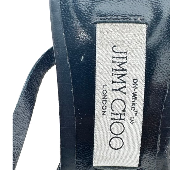 Jimmy Choo x Off-White Jane 100 Stiletto aus schwarzem Leder - Image 6