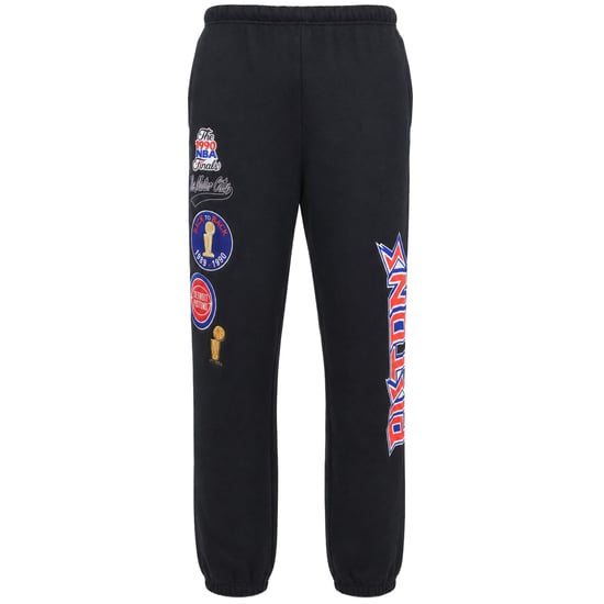 Mitchell & Ness NBA Detroit Pistons Champ City Fleece Herren Schwarze Jogginghose - Image 1
