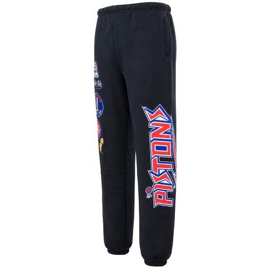 Mitchell & Ness NBA Detroit Pistons Champ City Fleece Herren Schwarze Jogginghose - Image 3