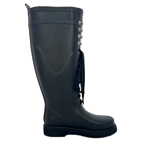 Off-White Knielange Stiefel aus schwarzem PVC - Image 1