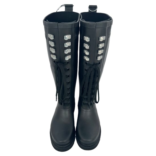 Off-White Knielange Stiefel aus schwarzem PVC - Image 4