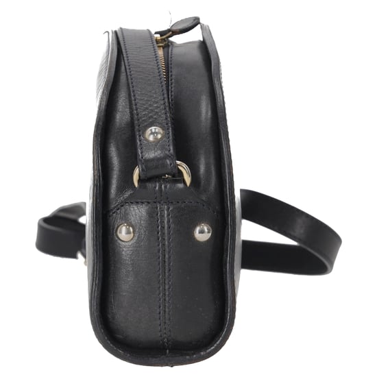 A.P.C Demi Lune Schultertasche aus dunkelblauem Leder - Image 4