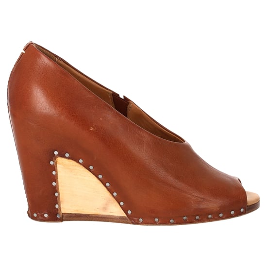 Maison Margiela Offene Zehen Sandale mit Paspel in braunem Leder - Image 2