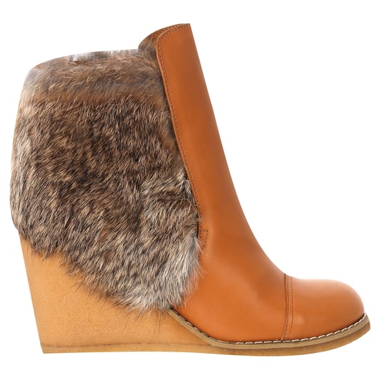 See by Chloé Wadenhohe Stiefeletten mit Fellbesatz aus braunem Leder - Image 2