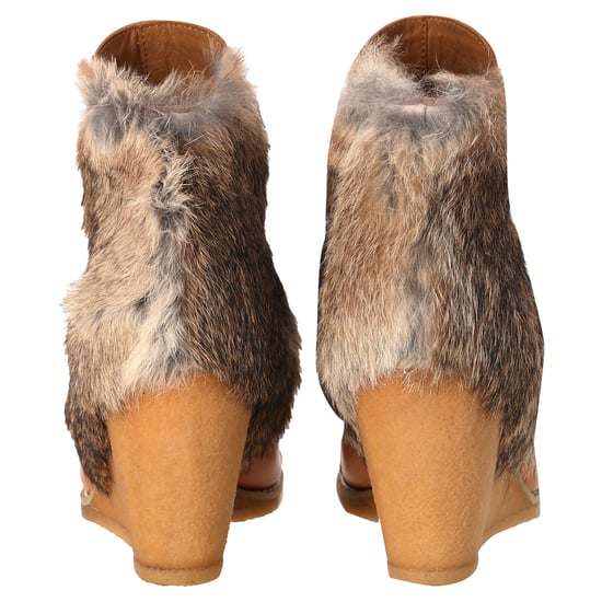 See by Chloé Wadenhohe Stiefeletten mit Fellbesatz aus braunem Leder - Image 3