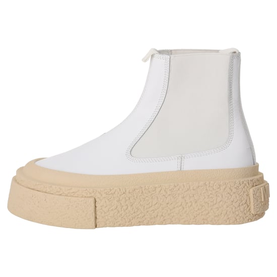 MM6 Maison Margiela Plattform Chelsea Boots aus weißem Leder - Image 1