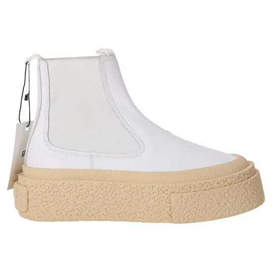 MM6 Maison Margiela Plattform Chelsea Boots aus weißem Leder - Image 2