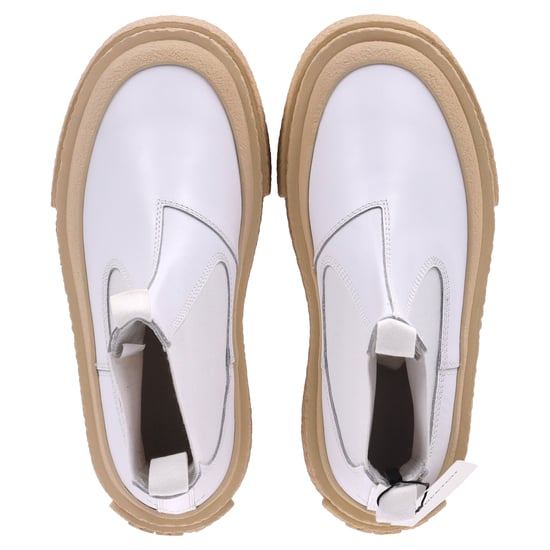 MM6 Maison Margiela Plattform Chelsea Boots aus weißem Leder - Image 5