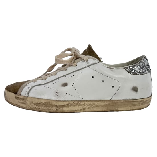 Golden Goose Super-Star Sneakers aus weißem Leder und Wildleder - Image 2