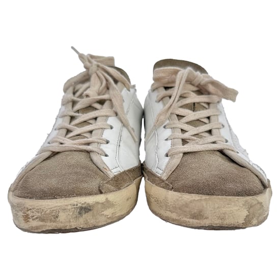 Golden Goose Super-Star Sneakers aus weißem Leder und Wildleder - Image 3