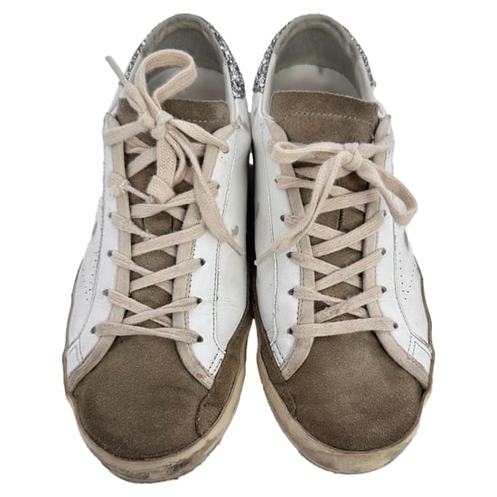 Golden Goose Super-Star Sneakers aus weißem Leder und Wildleder - Image 4