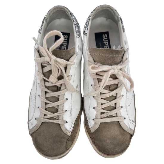 Golden Goose Super-Star Sneakers aus weißem Leder und Wildleder - Image 5