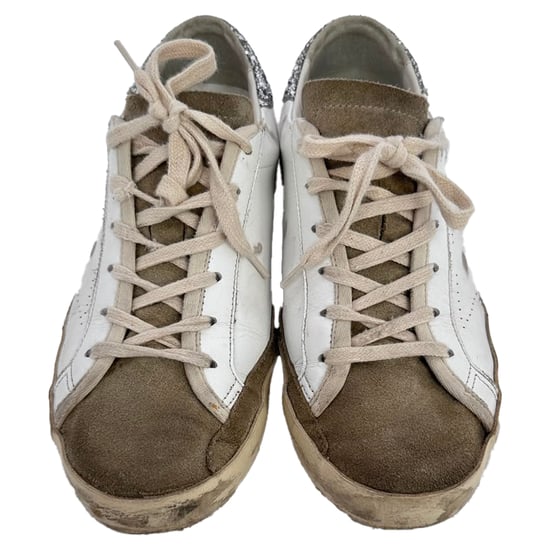 Golden Goose Super-Star Sneakers aus weißem Leder und Wildleder - Image 6
