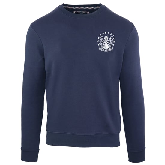 Aquascutum Aldis Brustlogo Navy Sweatshirt - Image 1