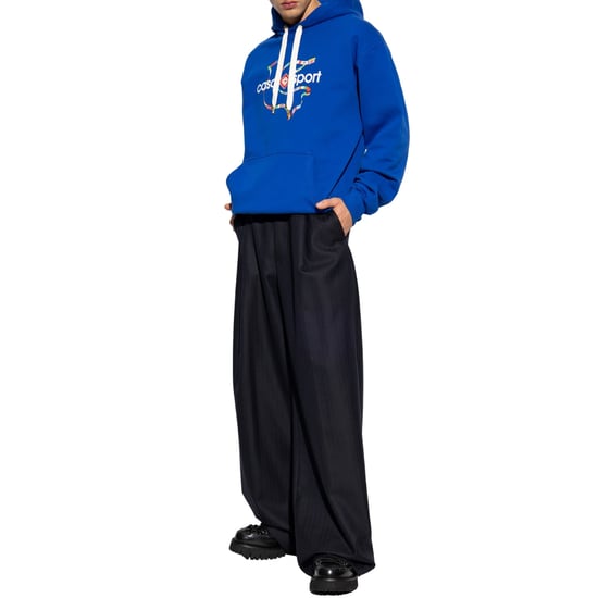 Sport-Logo-Hoodie in Blau - Image 4