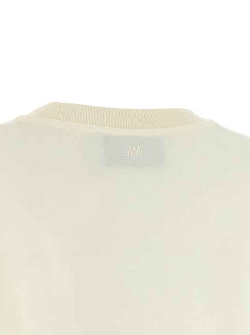 Ami Paris Weißes Baumwoll-T-Shirt - Image 4