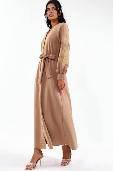 Besticktes V-Ausschnitt Maxikleid - Image 2