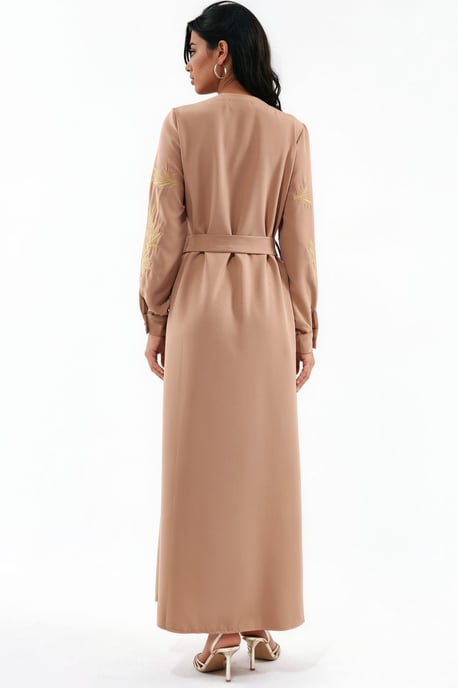 Besticktes V-Ausschnitt Maxikleid - Image 3