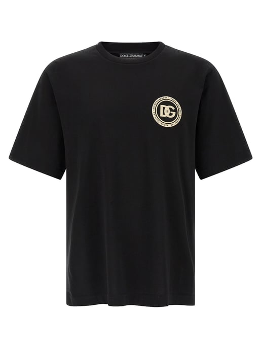 Dolce & Gabbana Schwarzes Baumwoll-T-Shirt - Image 1
