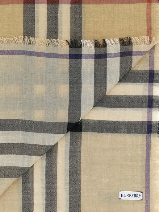 Burberry Beigefarbener Wollschal - Image 3