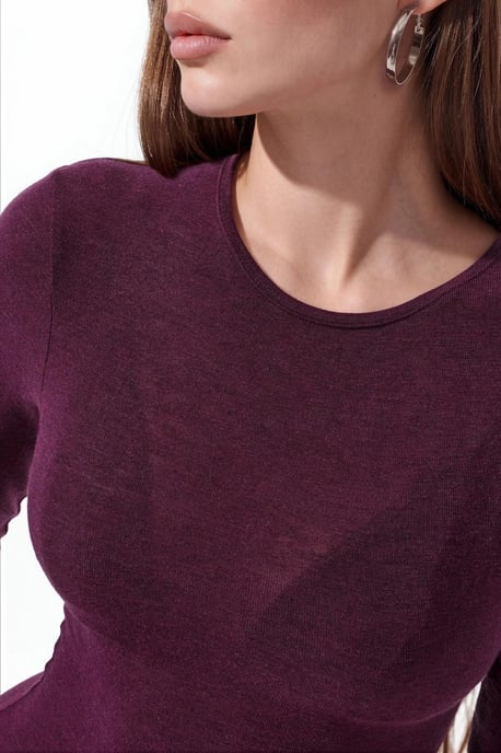 Schlankes Longsleeve-Transparente Bluse - Image 4