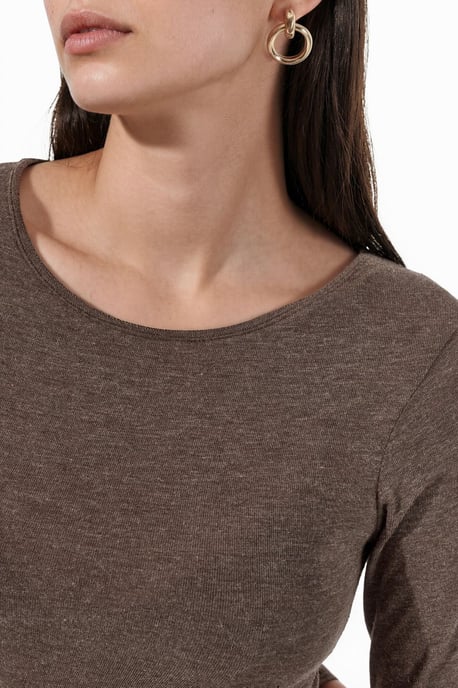Schlankes Longsleeve-Transparente Bluse - Image 4