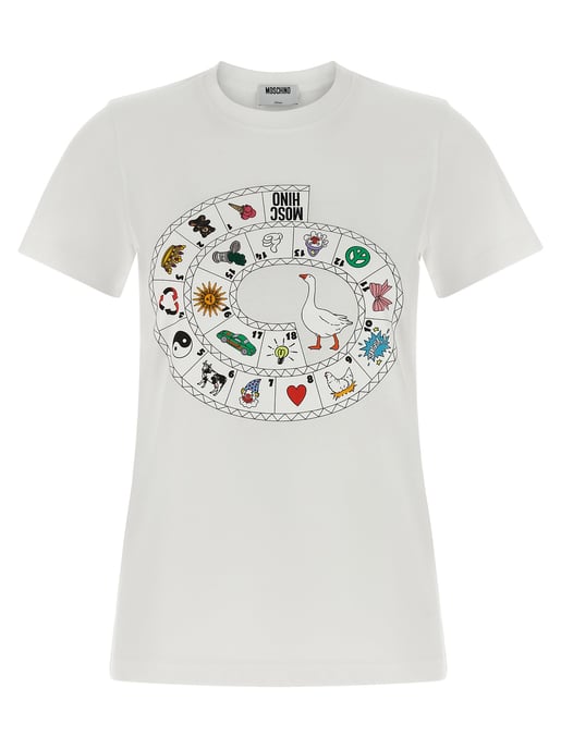 Moschino Weißes Baumwoll-T-Shirt - Image 1