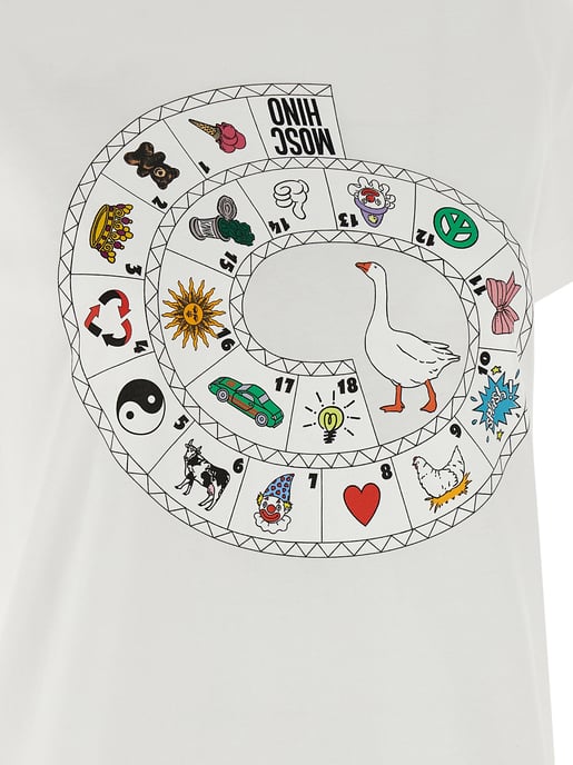 Moschino Weißes Baumwoll-T-Shirt - Image 4