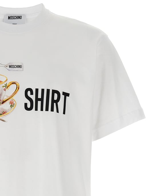 Moschino Weißes Baumwoll-T-Shirt - Image 3