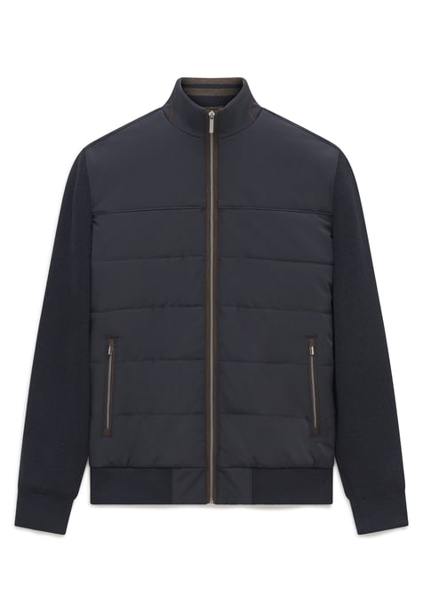 Bugatti Herren Strickjacke Hybrid Stehkragen - Image 4