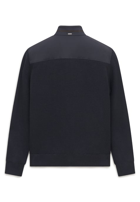 Bugatti Herren Strickjacke Hybrid Stehkragen - Image 5