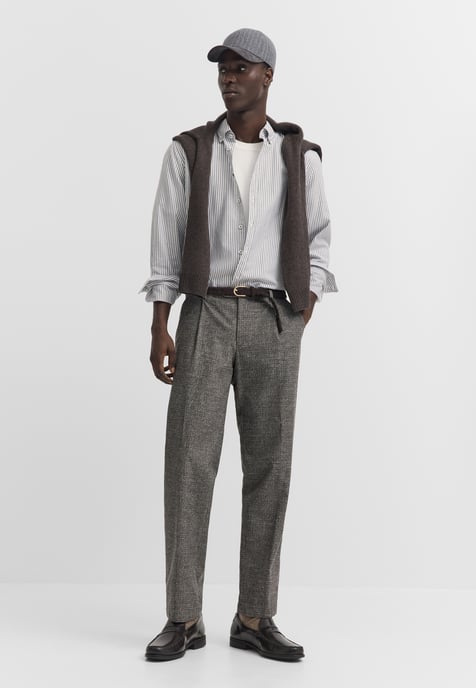 Bugatti Herren Bundfaltenhose Elio Relaxed Fit Karomuster - Image 3