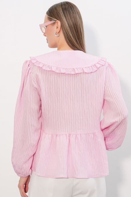 Damenbluse aus Viskose-Mischung mit Babydoll-Kragen - Image 6