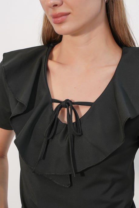 Rüschen-Frontband-Crop-Top - Image 4