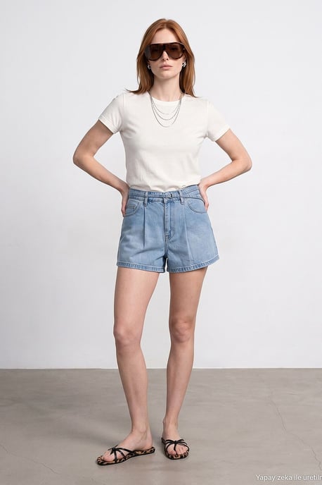 Damen Rundhalsausschnitt Kurzarm T-Shirt - Image 4