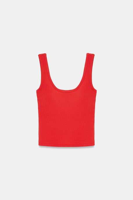 Slim Fit Ärmellose Jersey Cami Bluse - Image 5