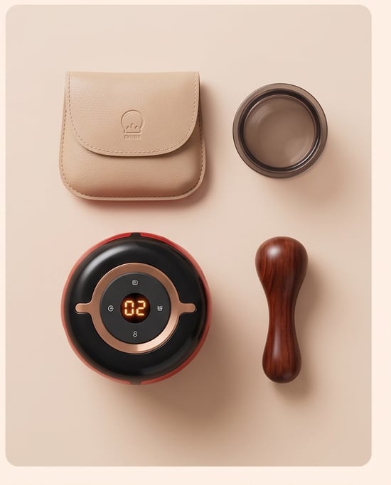 3-in-1 elektrisches Wärme-Schröpfgerät mit Massage und Rotlicht - Image 5