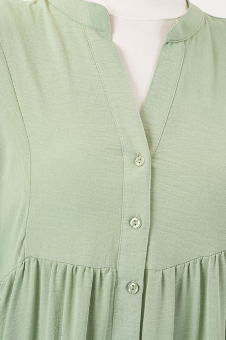 Gemustertes V-Ausschnitt Maxikleid - Image 2