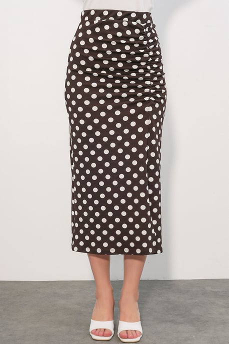 Hochtaillierte Polka Dot Midi-Rock - Image 2