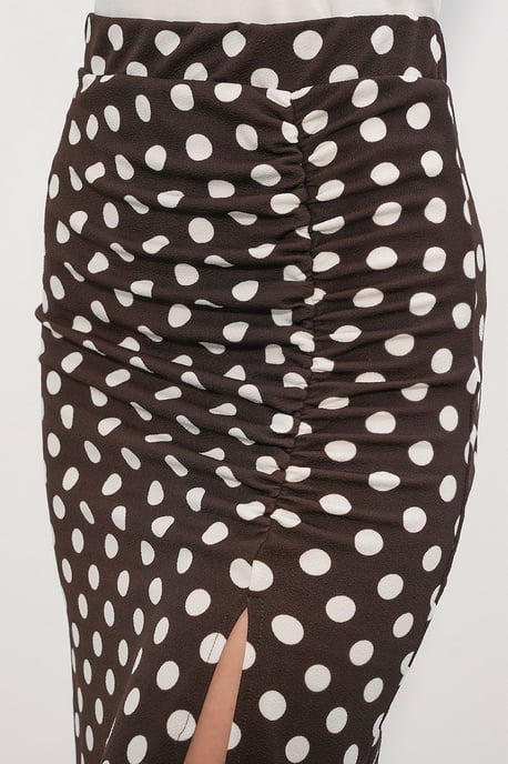 Hochtaillierte Polka Dot Midi-Rock - Image 5