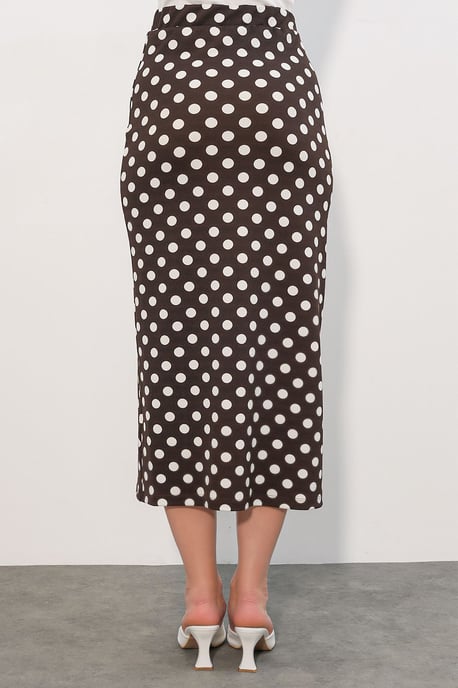 Hochtaillierte Polka Dot Midi-Rock - Image 6