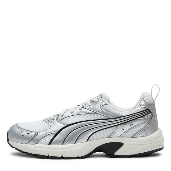 Puma - "Milenio" Tech-Design Sneaker für Herren, Leder, niedrig geschnitten (Weiß/Silber) - Image 2