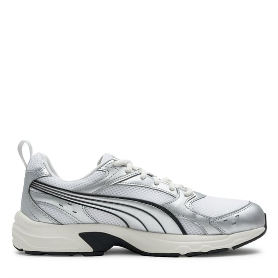 Puma - "Milenio" Tech-Design Sneaker für Herren, Leder, niedrig geschnitten (Weiß/Silber) - Image 4