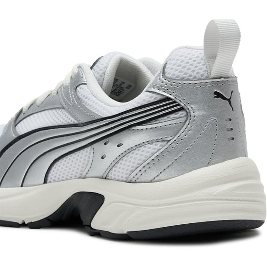 Puma - "Milenio" Tech-Design Sneaker für Herren, Leder, niedrig geschnitten (Weiß/Silber) - Image 5