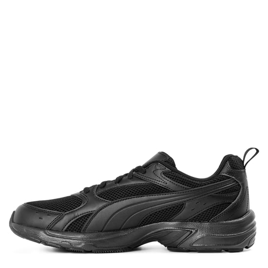 Puma - "Milenio" Tech-Design Sneaker für Herren, Leder, niedrig geschnitten (Dreifaches Schwarz) - Image 2