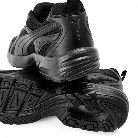 Puma - "Milenio" Tech-Design Sneaker für Herren, Leder, niedrig geschnitten (Dreifaches Schwarz) - Image 3